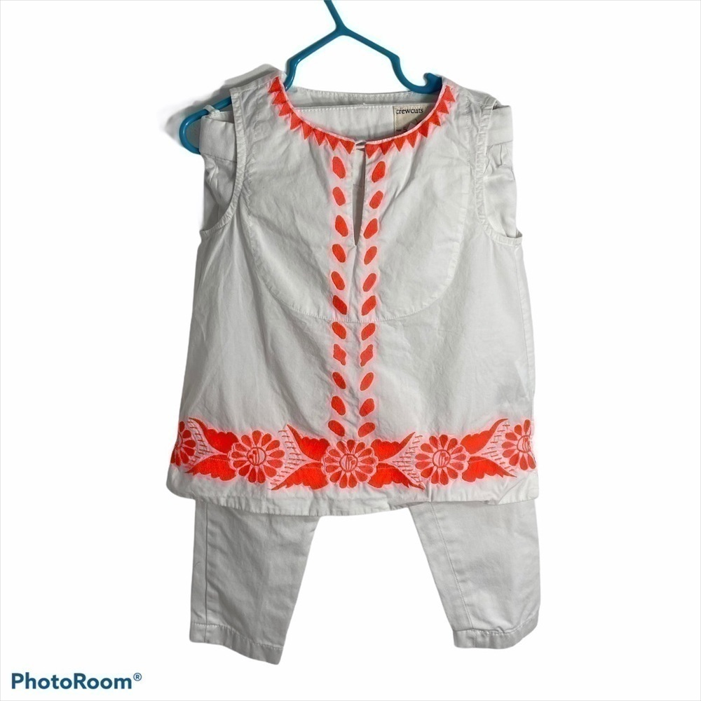 Crewcuts Tunic Outfit Girls Sz 5 Toddler White